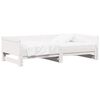 vidaXL Pull-out Day Bed White 180 x 200 cm Solid Pine Wood