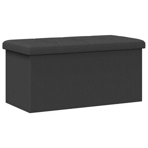 vidaXL Foldable Storage Bench Dark Grey 180 kg 80 L 77 x 38 x 38 cm