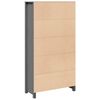 vidaXL Highboard Grey 80x35x154 cm Solid Wood Pine