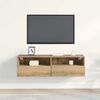 vidaXL TV Wall Cabinet Artisan oak 100 x 30 x 30 cm Engineered Wood