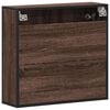 vidaXL Bathroom Mirror Cabinet Brown Oak 65x20x60 cm Engineered Wood