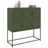 vidaXL Sideboard Olive Green 100.5x39x107 cm Steel