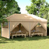 vidaXL Party Tent Folding Beige 292 x 580 x 315 cm Oxford Fabric