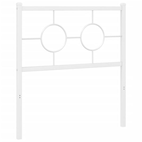 vidaXL Metal Replace Headboard White 80 cm