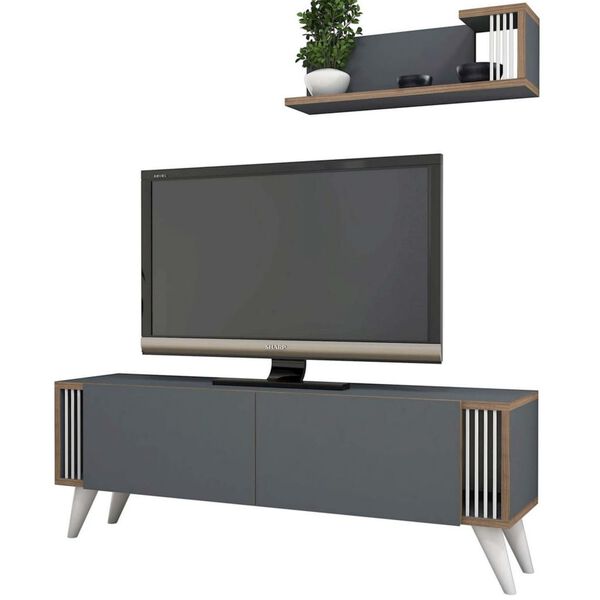 Homemania TV Stand Nicol 120x31x42 cm Anthracite