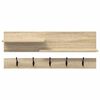 vidaXL Wall-Mounted Coat Rack with Shelf Sonoma Oak 90 x 15 x 36 cm
