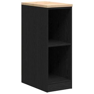 vidaXL Garage Storage Cabinet Black 30x51x85 cm Solid Wood Pine