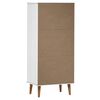 vidaXL Bookcase MOLDE White 60x35x133,5 cm Solid Wood Pine