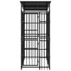 vidaXL Outdoor Dog Kennel with Roof Steel 1.84 m&sup2;