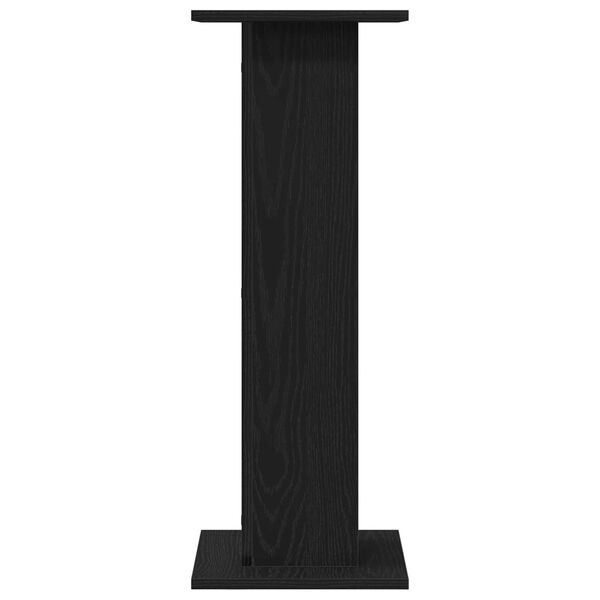 vidaXL Speaker Stands 2 pcs Black oak 30 x 30 x 80 cm Engineered wood
