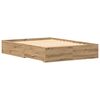 vidaXL Bed Frame with Drawer Artisan Oak 140 x 200 cm Engineered Wood