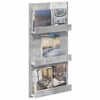 vidaXL Magazine Rack Concrete Grey 51 x 11 x 102 cm Engineered Wood