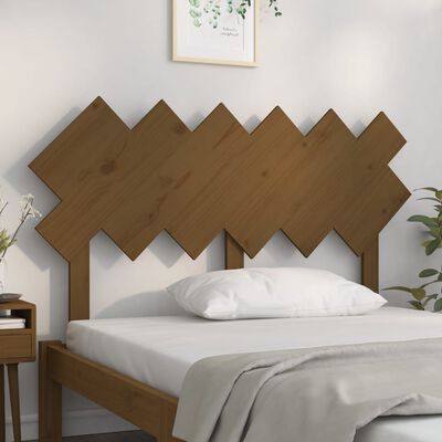 vidaXL Bed Headboard Honey Brown 132x3x81 cm Solid Wood Pine