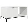 vidaXL Coffee Table with Drawer White 90 x 49 x 46 cm Engineered Wood