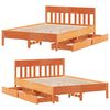 vidaXL Bed Frame without Mattress Wax Brown 160x200 cm Solid Wood Pine