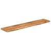 vidaXL Wall Shelf 110x20x2.5 cm Rectangular Solid Wood Acacia Live Edge