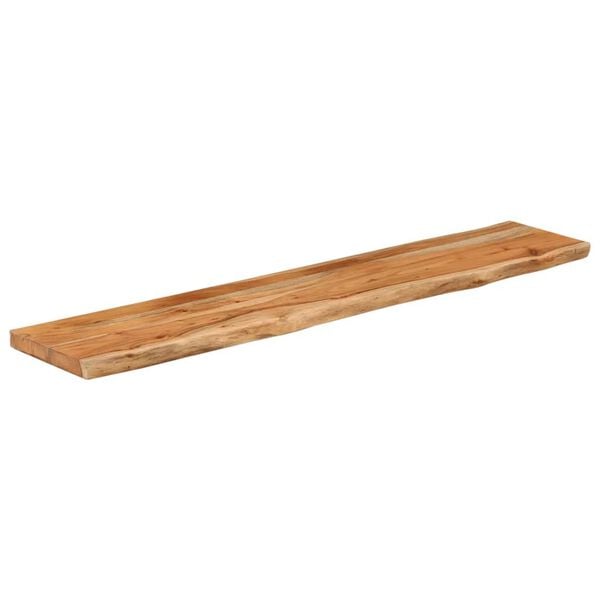 vidaXL Wall Shelf 110x20x2.5 cm Rectangular Solid Wood Acacia Live Edge
