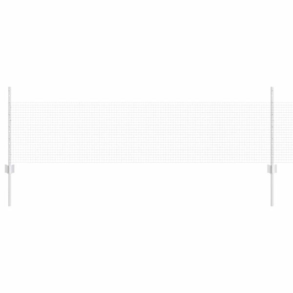 vidaXL Fence with Post Silver 0.5 x 100 m Steel