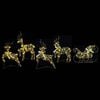 vidaXL LED Reindeers with 40 LEDs 5 pcs Gold PET