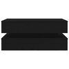 vidaXL Coffee Table with LED Lights Black Oak 90x50x40 cm
