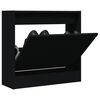 vidaXL Shoe Cabinet Black 60x21x57 cm Engineered Wood