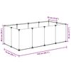 vidaXL Small Animal Cage Transparent 144x74x46.5 cm PP and Steel
