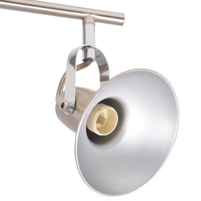 vidaXL Ceiling Lamp for 2 Bulbs E14 Silver