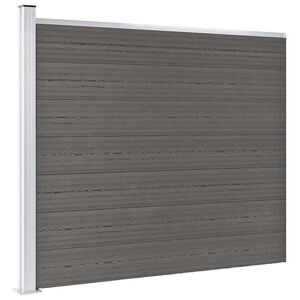 vidaXL Fence Panel WPC 175x146 cm Grey