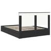 vidaXL Storage Bed with Headboard Black 150 x 200 cm Engineered Wood