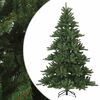 vidaXL Artificial Hinged Christmas Tree Green 210 cm PVC, steel