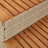 vidaXL Hot Tub Step Beige 100x50x50.5 cm Poly Rattan and Solid Acacia