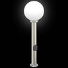 vidaXL Bollard Lights with Outlet 3 pcs 80 cm Stainless Steel IP44
