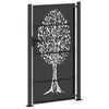 vidaXL Garden Gate with Lock Black 110 x 180 cm Powder-coated steel
