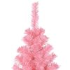 vidaXL Christmas Tree with 300 LEDs with Stand Pink 210 cm PVC