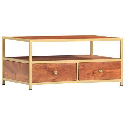 vidaXL Coffee Table 90x50x40 cm Solid Acacia Wood