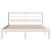 vidaXL Bed Frame with Headboard without Mattress White 120x200 cm