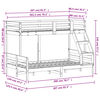 vidaXL Bunk Bed without Mattress 80x200/120x200 cm White Solid Wood