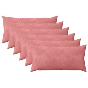 vidaXL Cushion with Pillow HEERLEN 6 pcs Pink Velvet