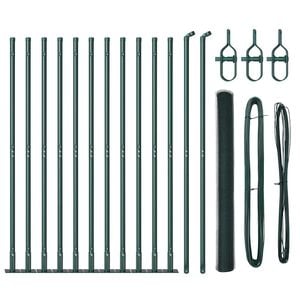 vidaXL Welded Wire Fence with Concrete Base 25 x 1.5 m (W x H)