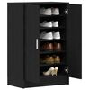 vidaXL Shoe Cabinet Black Oak 60x35x92 cm Engineered Wood