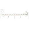 vidaXL Bed Frame without Mattress White Solid Wood 135x190 cm Double Double