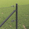 vidaXL Fence Post Grey 50 x 0.6 m (12 x 12 mm mesh) Steel and PVC