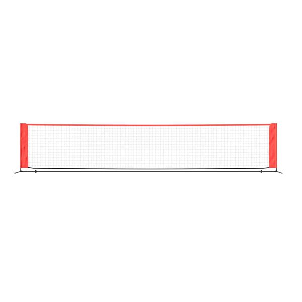 vidaXL Tennis Net Black and Red 500x100x87 cm Polyester