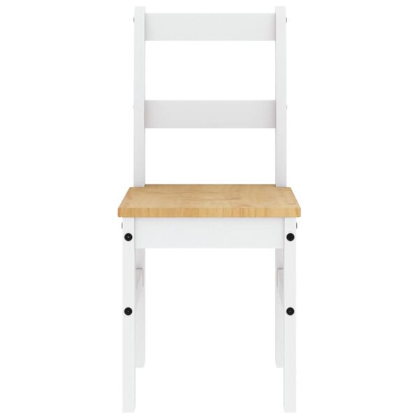 vidaXL Dining Chairs 2 pcs PANAMA White 40x46x90 cm Solid Wood Pine
