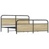 vidaXL Metal Bed Frame without Mattress Sonoma Oak 193x203 cm