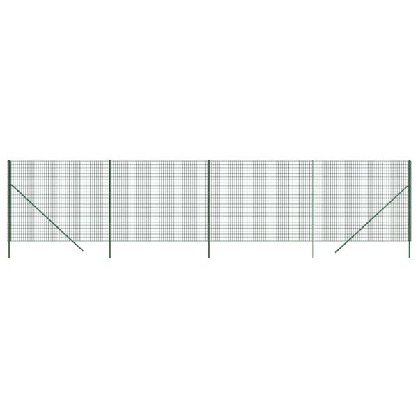 vidaXL Wire Mesh Fence Green 2x10 m Galvanised Steel