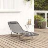 vidaXL Folding Sun Lounger Folding Grey 182 x 55 x 85.5cm Textilene