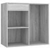 vidaXL Dressing Table Set with LED Grey Sonoma Engineered Wood