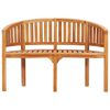 vidaXL Banana Bench 120 cm Solid Teak Wood