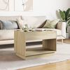 vidaXL Coffee Table with Infinity LED Sonoma Oak 70x50x50 cm